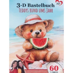 3-D Bastelbuch, Teddys rund ums Jahr, DIN A4, 20 Stanzbogen mit 60 Motiven