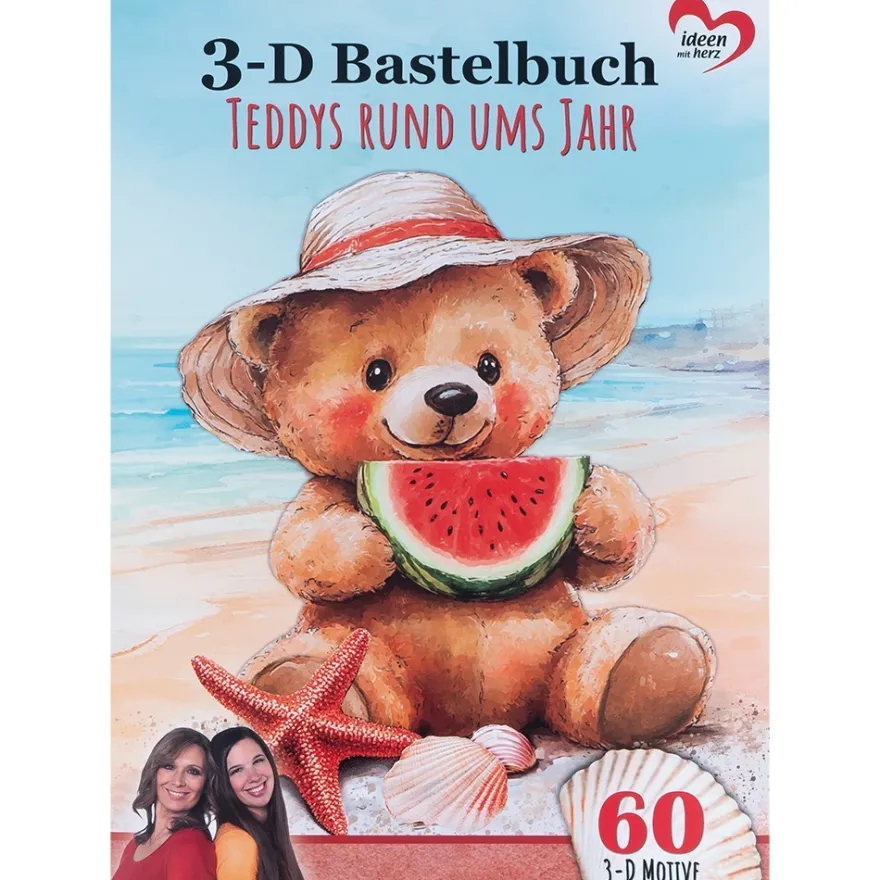 3-D Bastelbuch, Teddys rund ums Jahr, DIN A4, 20 Stanzbogen mit 60 Motiven