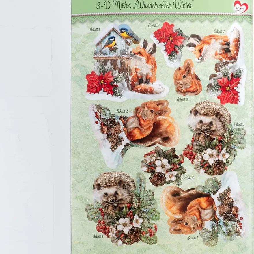 3-D Bastelbuch, Wundervoller Winter, 20 Stanzbogen DIN A4