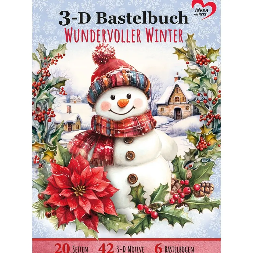 3-D Bastelbuch, Wundervoller Winter, 20 Stanzbogen DIN A4