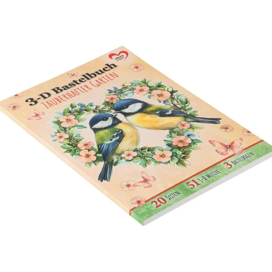3-D Bastelbuch, Zauberhafter Garten, 20 Stanzbogen, DIN A4