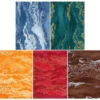 3-D Design-Papiere, Marmor-Effekt, DIN A4, 2x 5 Farben, 10 Bogen