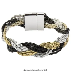 Deko-Band, geflochten, 5m lang, 0,3cm breit, schwarz
