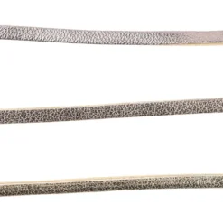 Dekoband, Kunstleder, metallic, 2,5mm breit, je 1,5m lang, versch. Designs & Farben, 3 Rollen