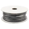 Deko-Band, 5m lang, 0,2cm breit, schwarz mit silbernem Rand