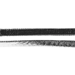 Deko-Band, 5m lang, 0,2cm breit, schwarz mit silbernem Rand