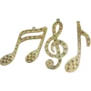 Deko-Baumschmuck, Noten, 12 cm, gold