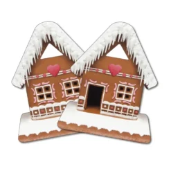 Deko-Bild "Lebkuchenhaus", mit Griff, 20,7 x 24,5 cm, 2 Stück