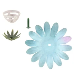 Deko-Blüte Dahlie, zum Selbstgestalten, hellblau, 551-teilig, 50 Stück