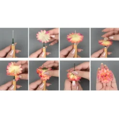 Deko-Blüte Dahlie, zum Selbstgestalten, rosa, 551-teilig, 50 Stück
