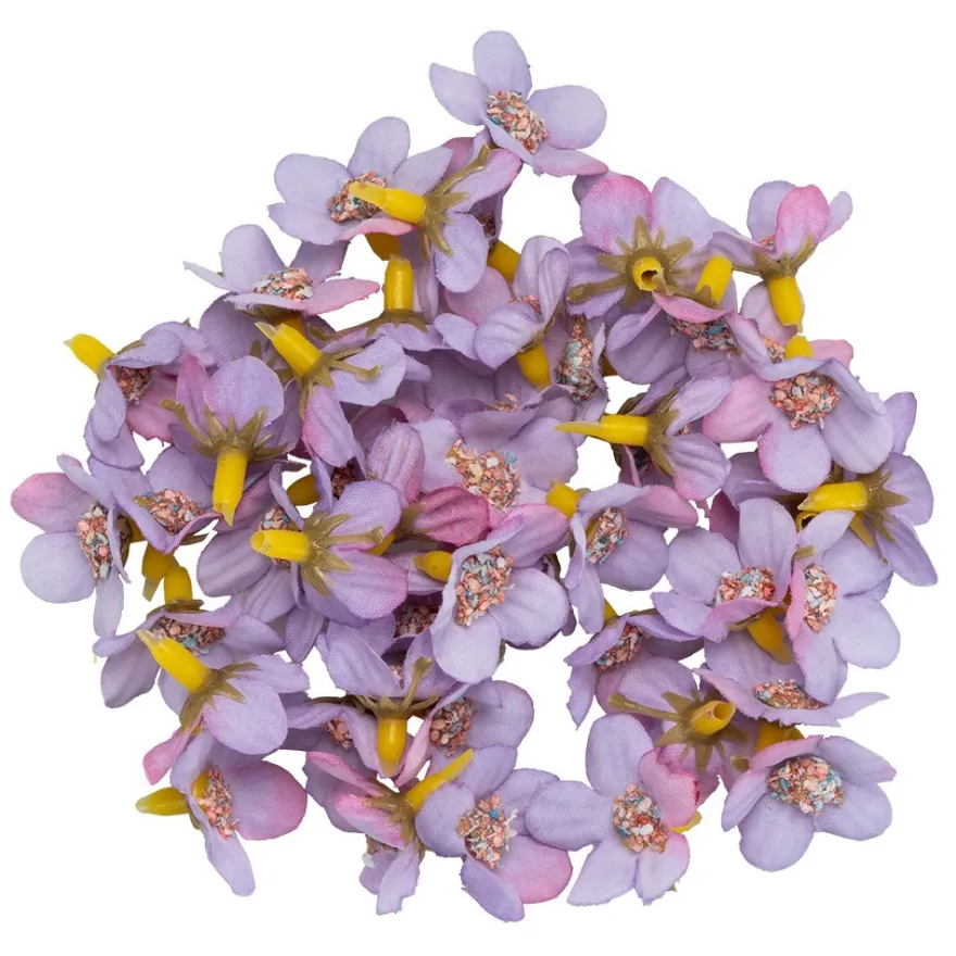 Deko-Blüten, Blütenköpfe, Ø 2,5cm, flieder-pink, 50 Stück