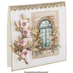 Deko-Blüten, Blütenköpfe, Ø 2,5cm, weiß-pink, 50 Stück