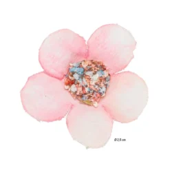 Deko-Blüten, Blütenköpfe, Ø 2,5cm, weiß-pink, 50 Stück