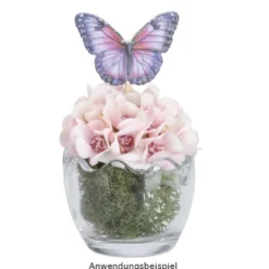 Deko-Blüten, Blütenköpfe, Ø 2,5cm, weiß-pink, 50 Stück