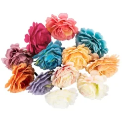 Deko-Blüten "Buschrose", Ø 5cm, verschiedene Farben, 12 Stück