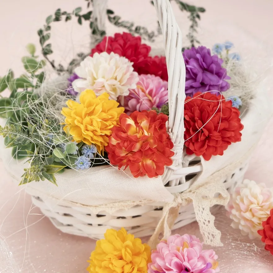 Deko-Blüten, Dahlie 2, Ø 5cm, verschiedene Farben, 14 Stück