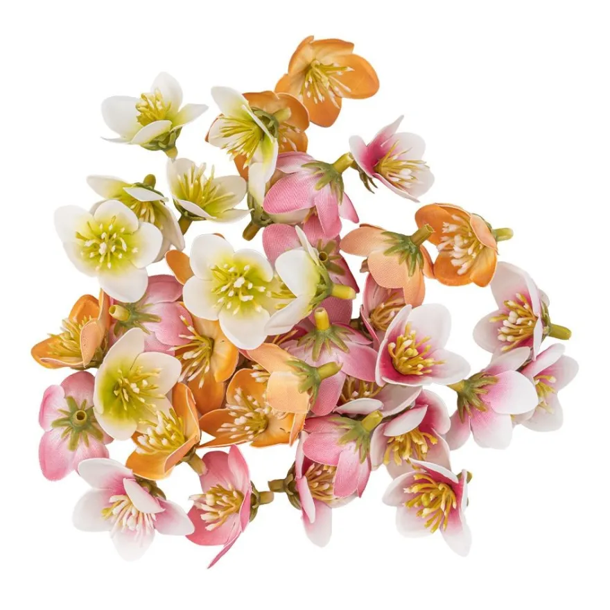 Deko-Blüten, Farbmix 5, Ø 3cm, verschiedene Farben, 38 Stück