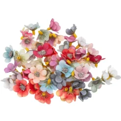 Deko-Blüten, Farbmix 12, Ø 2,5cm, verschiedene Farben, 50 Stück
