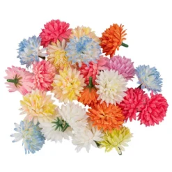 Deko-Blüten, Farbmix 6, Ø 4cm, verschiedene Farben, 23 Stück