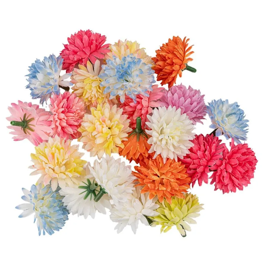 Deko-Blüten, Farbmix 6, Ø 4cm, verschiedene Farben, 23 Stück