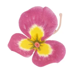 Deko-Blüten, Farbmix 4, 5cm x 6cm, 5,8cm lang, verschiedene Farben, 25 Stück