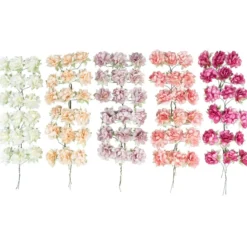 Deko-Blüten, Hortensien 2, Ø 3,5cm, verschiedene Farben, 90 Stück