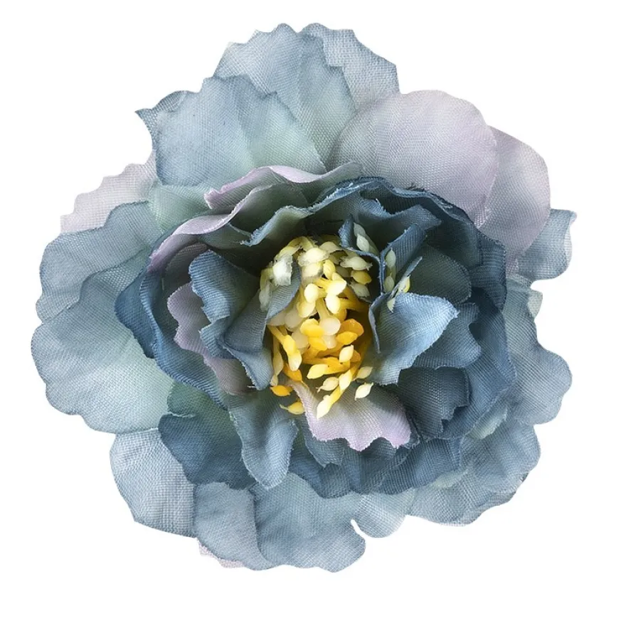 Deko-Blüten "Kamelie", Ø 6cm, blau, 10 Stück