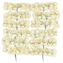 Deko-Blüten, Rosen 2, Ø 2cm, creme, 144 Stück