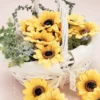 Deko-Blüten "Sonnenblume", Ø 7cm, gelb, 18 Stück