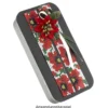 Deko-Blüten Weihnachtsstern 1, Ø 8cm, rot mit grünen Blättern, 15 Stück