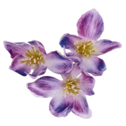 Deko-Blüten, Zweige, Farbmix 3, mit je 3 Blüten in verschiedenen Farben, 8 Stück