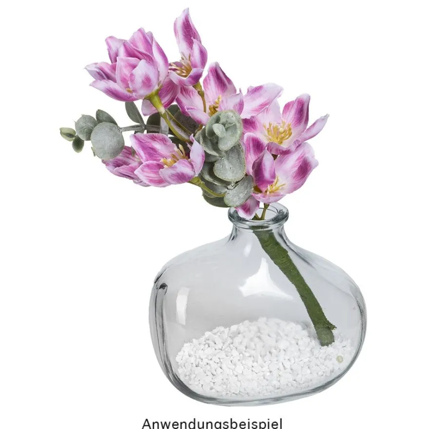 Deko-Blüten, Zweige, Farbmix 3, mit je 3 Blüten in verschiedenen Farben, 8 Stück