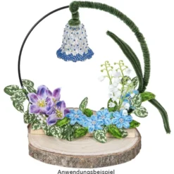 Deko-Blüten, Zweige, Maiglöckchen, mit je 6 weißen Blüten, 20 Stück