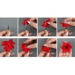 Deko-Blüte Rose, zum Selbstgestalten, weiß, 501-teilig, 50 Stück