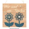 Deko-Blumen aus Holz zum Aufstellen, 14,5cm bis 15,5cm, 5 Stück