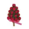 Deko-Bäume, Rosen-Ornamente, 5 Stück