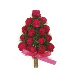 Deko-Bäume, Rosen-Ornamente, 5 Stück