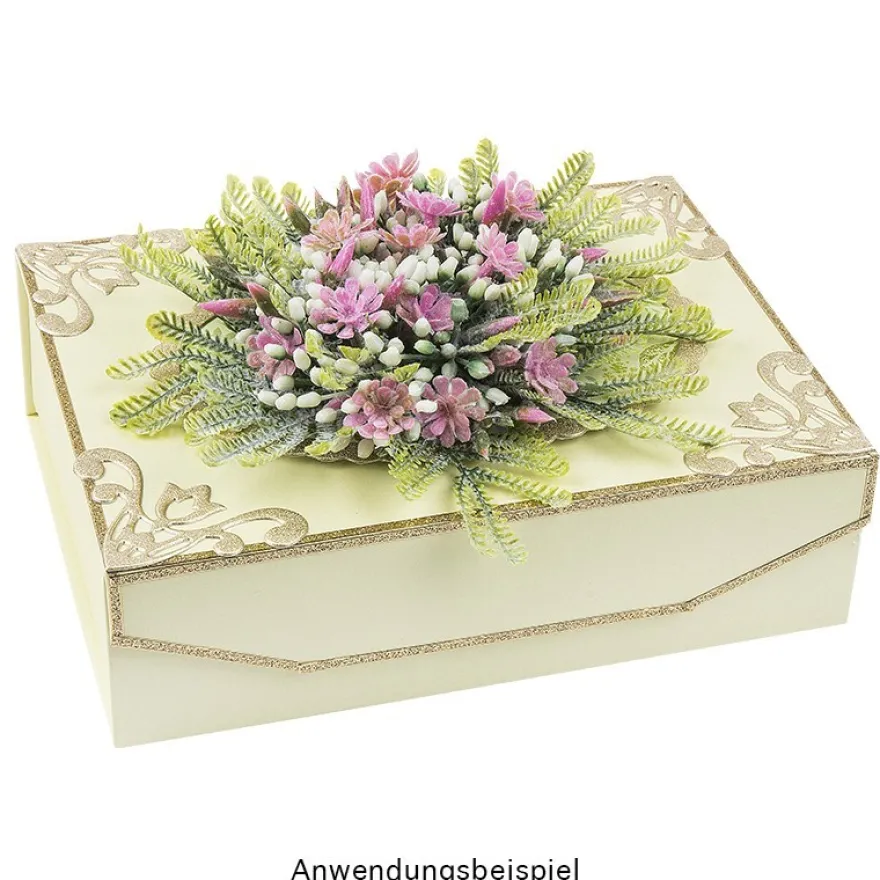 Deko-Busch, Blüten 4, 39,5cm lang, 12 Stängel, rosa Blüten