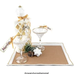 Deko-Cocktail-Gläser, Ø 6,5cm x 9,5cm, klar, zum Aufhängen, 4 Stück