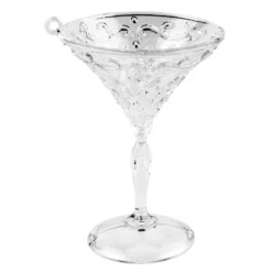 Deko-Cocktail-Gläser, Ø 6,5cm x 9,5cm, klar, zum Aufhängen, 4 Stück