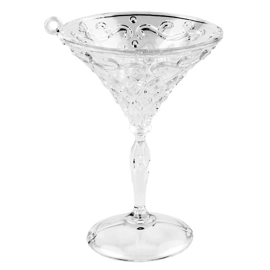 Deko-Cocktail-Gläser, Ø 6,5cm x 9,5cm, klar, zum Aufhängen, 4 Stück