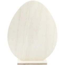 Deko-Ei aus Holz zum Aufstellen, 27cm x 21cm x 4,2cm