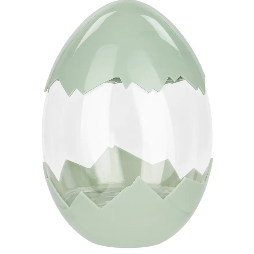Deko-Ei, Deckel & Boden in Eierschalenoptik, Ø9,3cm, 13cm hoch, Schale in Pastellgrün