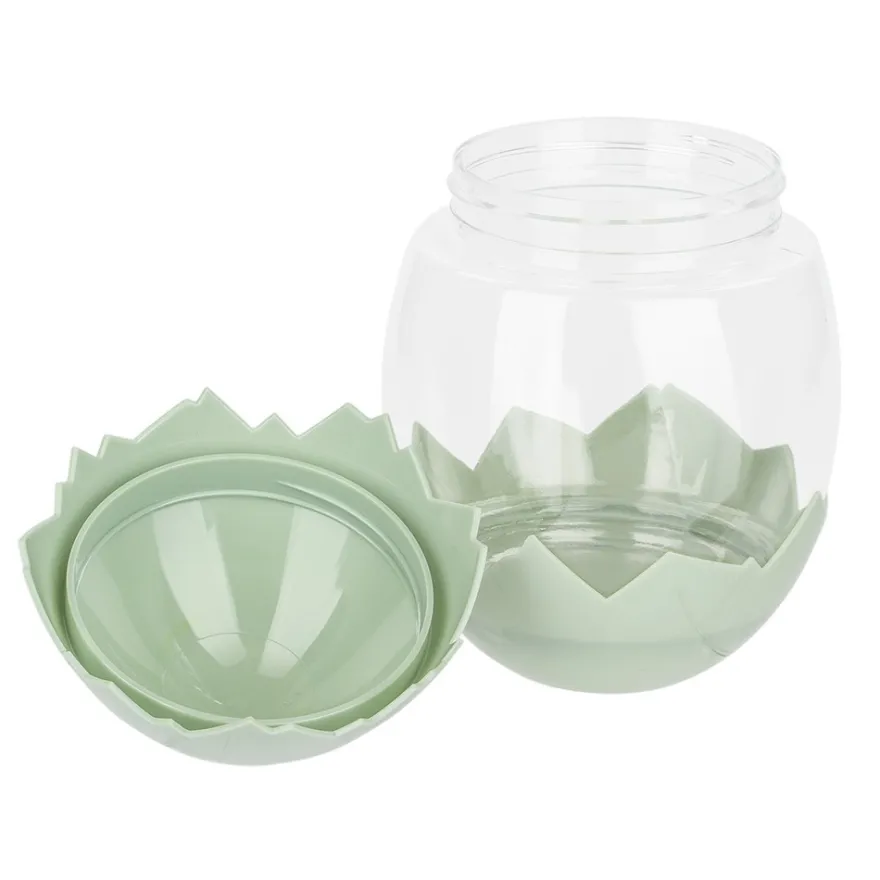 Deko-Ei, Deckel & Boden in Eierschalenoptik, Ø9,3cm, 13cm hoch, Schale in Pastellgrün