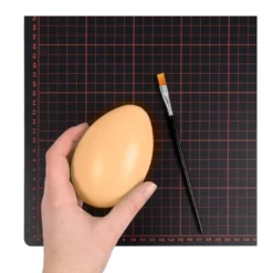 Deko-Eier, Ø 6,5cm, 10cm hoch, apricot, 2 Stück