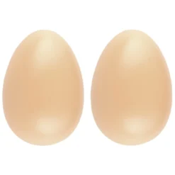 Deko-Eier, Ø 6,5cm, 10cm hoch, apricot, 2 Stück