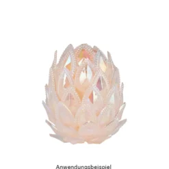 Deko-Eier, Ø 5,5cm, 8cm hoch, apricot, 4 Stück