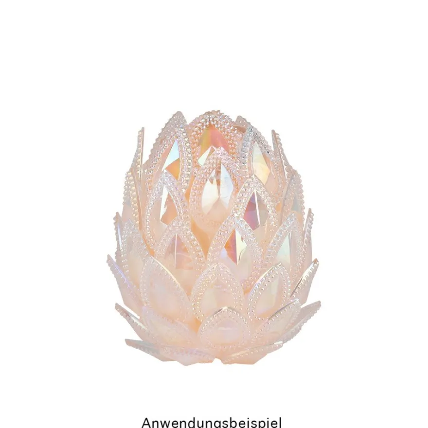 Deko-Eier, Ø 5,5cm, 8cm hoch, apricot, 4 Stück