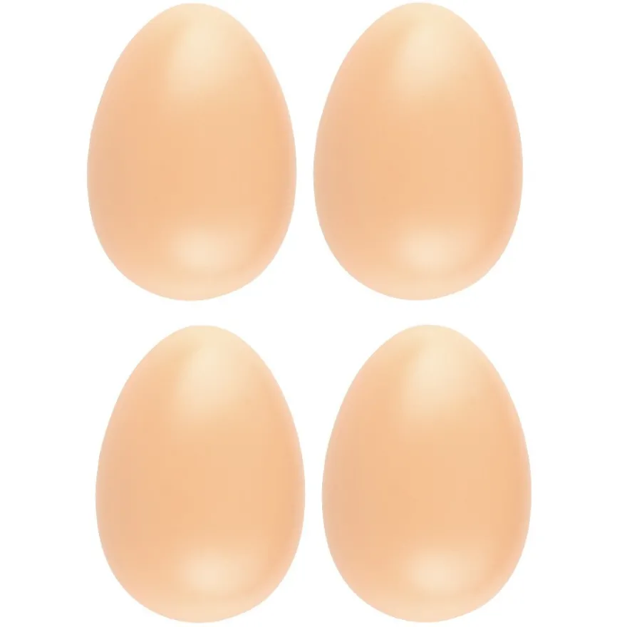 Deko-Eier, Ø 5,5cm, 8cm hoch, apricot, 4 Stück