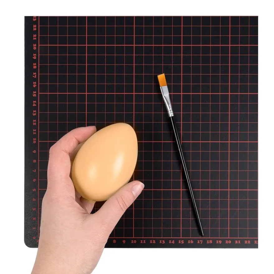 Deko-Eier, Ø 5,5cm, 8cm hoch, apricot, 4 Stück